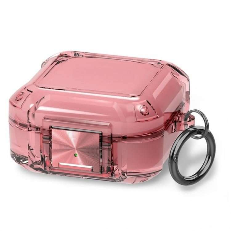 For Galaxy Buds Live / Pro / 2 / 2 Pro / FE Four Corner Air Bag Shockproof ... (Transparent Pink)