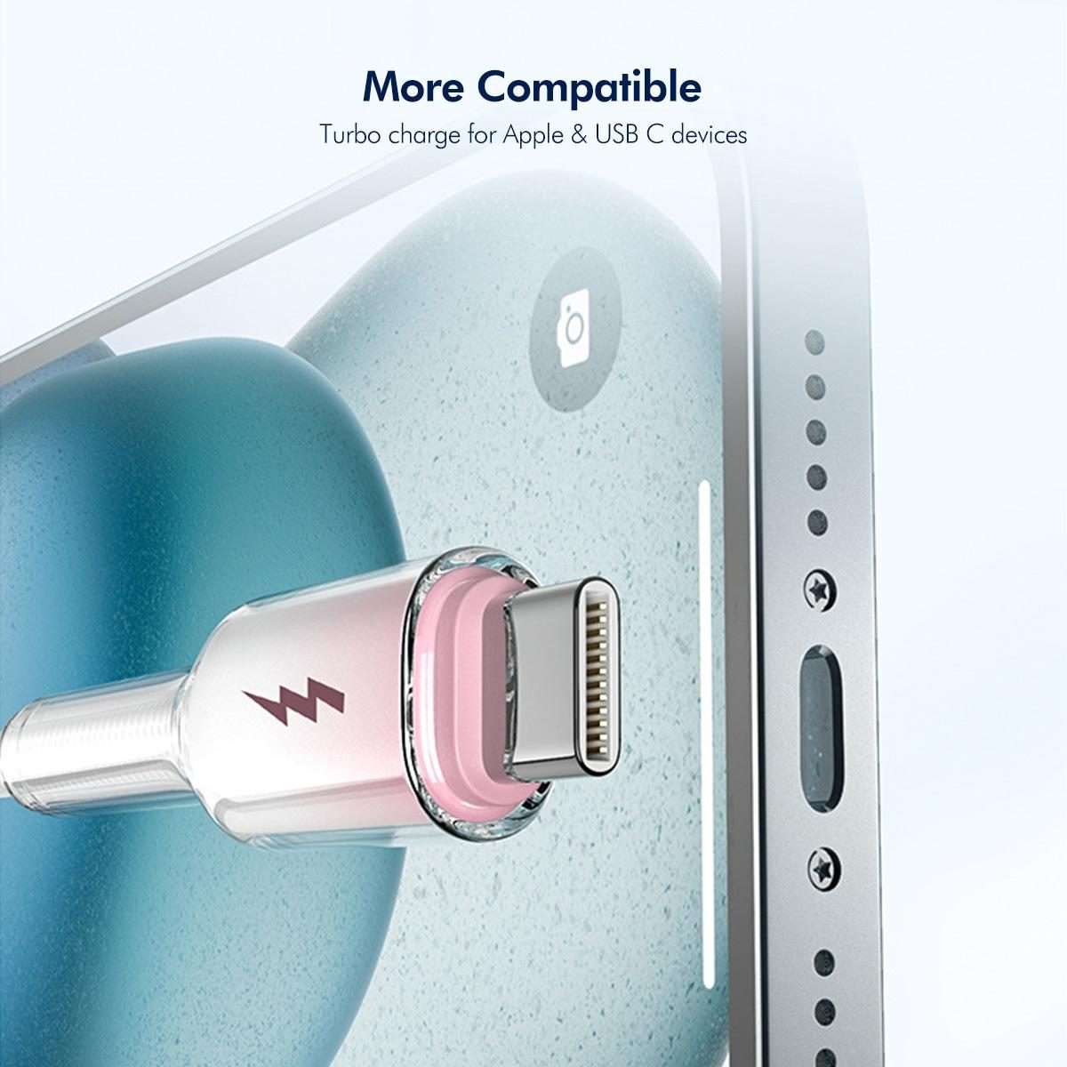 ENKAY 60W USB to Type-C Gradient Color Nylon Braided Fast Charging Data Cable, Len ... (Dark Blue)