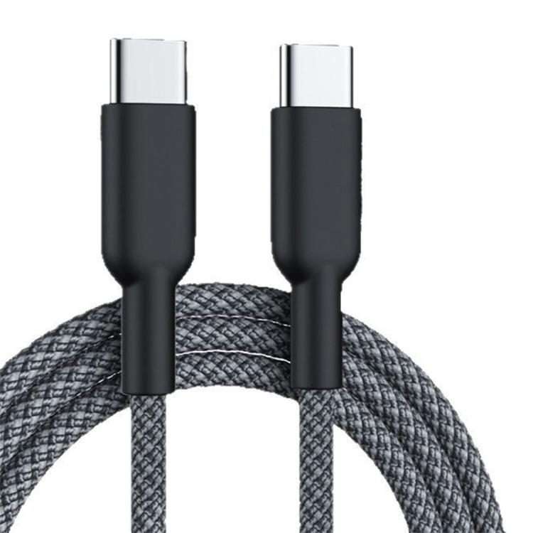 ENKAY ENK-CB182 PD60W Type-C to Type-C Nylon Braided Charging Data Cable, Length:1m(Black)