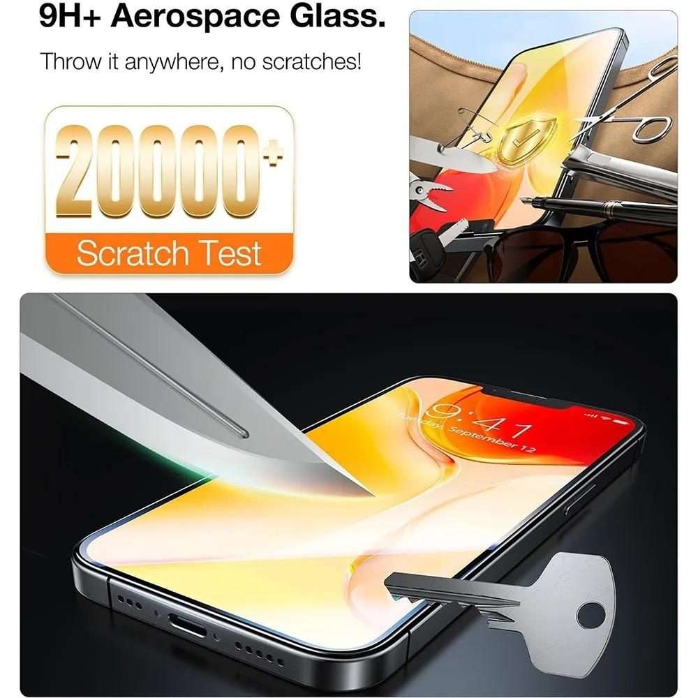 For iPhone 12 Pro Max Easy Install Box Dust-Free Clear Screen-printed HD Tempered Glass Film