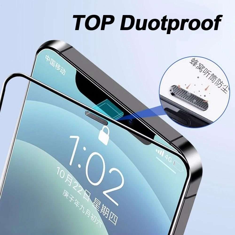 For iPhone 12 Pro Max Easy Install Box Dust-Free Clear Screen-printed HD Tempered Glass Film