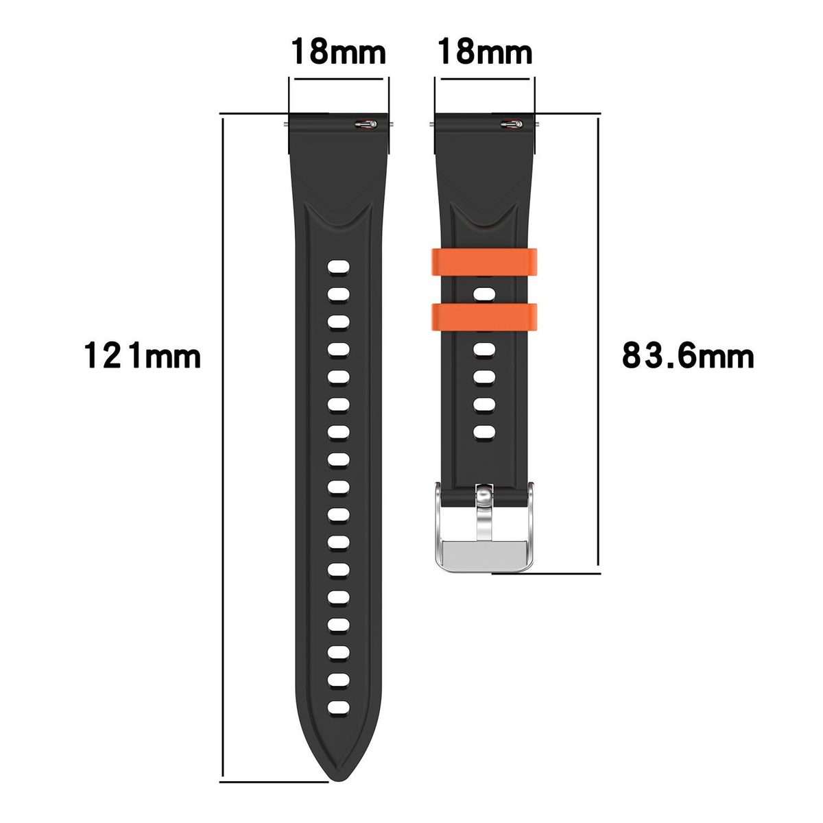 18mm Triangular Diamond Texture Two Color Silicone Watch Band(Deep Pink Pink)