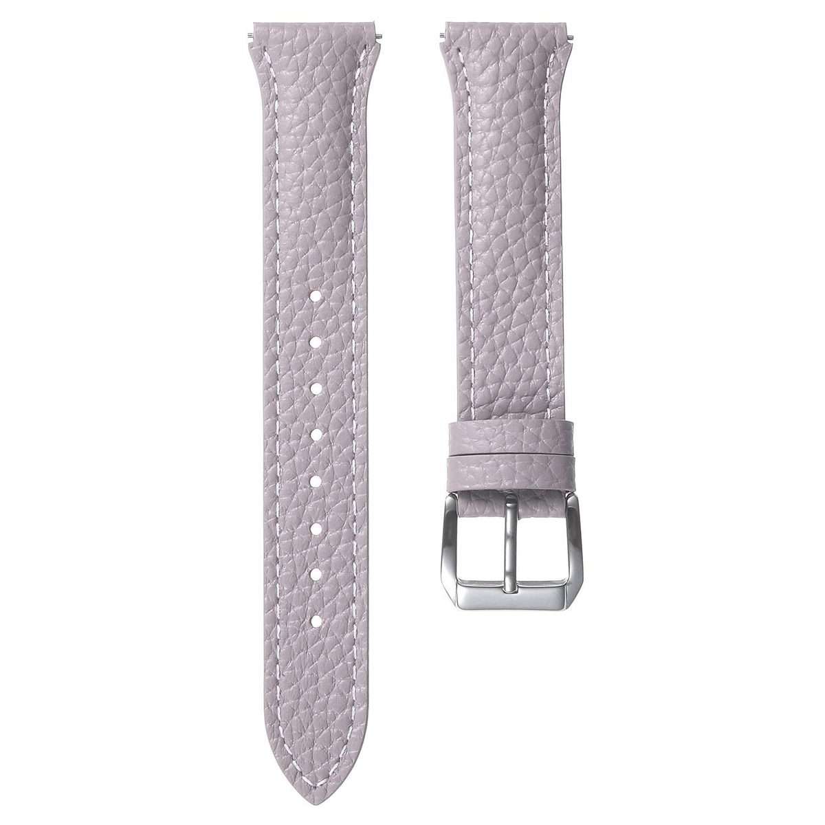 18mm Lychee Texture Pin Buckle Leather Watch Band(Purple)