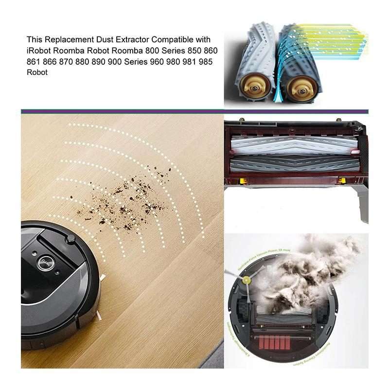JUNSUNMAY Sweeper Main Clean Brush for iRobot Roomba 800 / 900 Series, Quantity:2 Set
