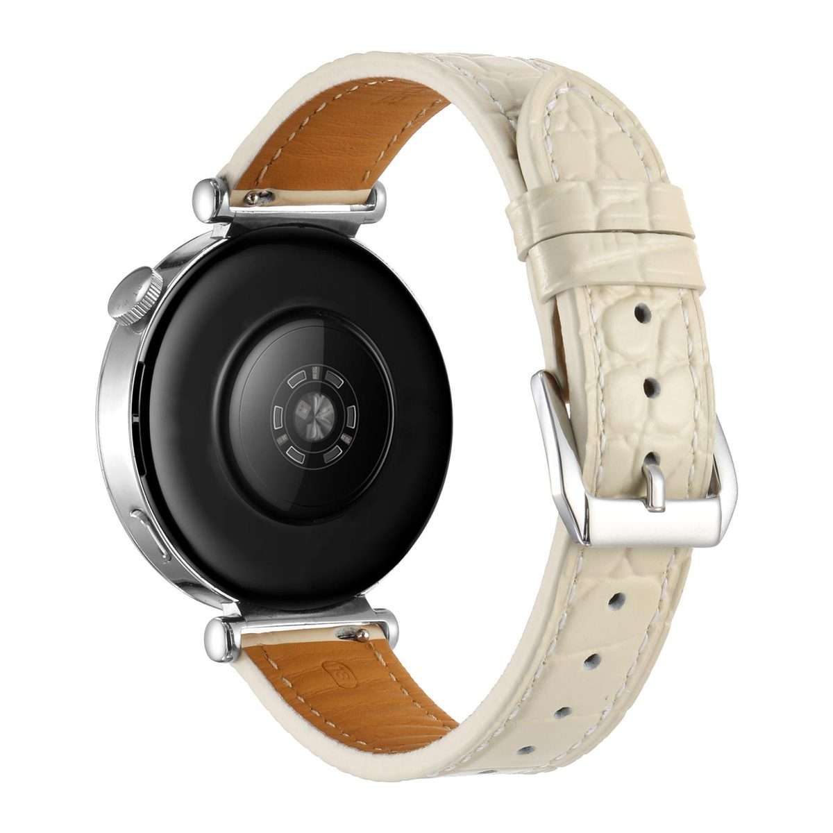 18mm Crocodile Texture Pin Buckle Leather Watch Band(Starlight)