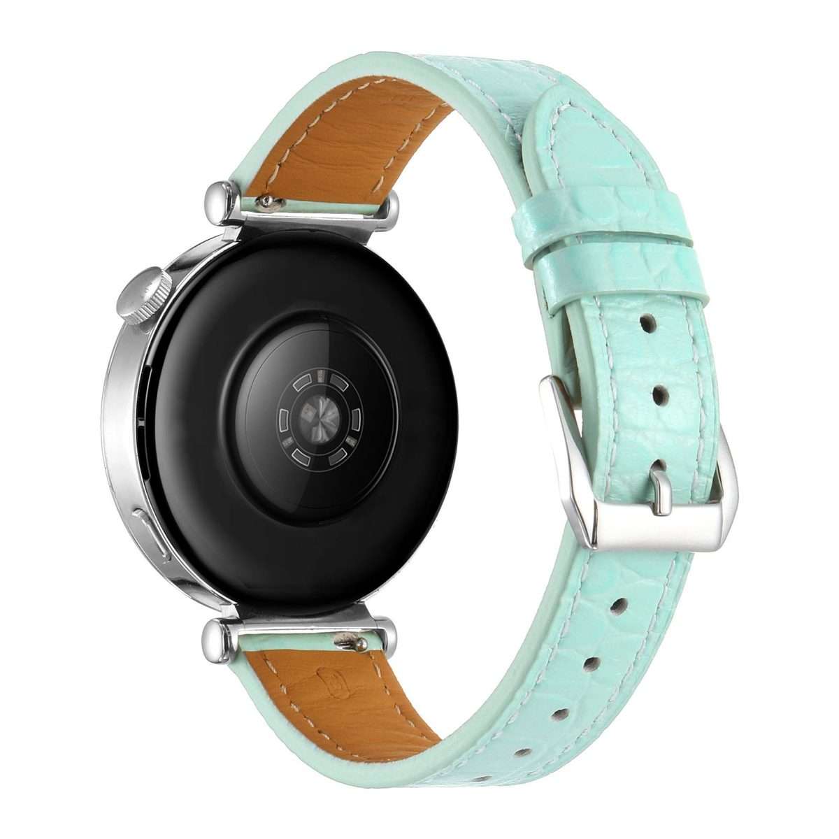 18mm Crocodile Texture Pin Buckle Leather Watch Band(Celadon)