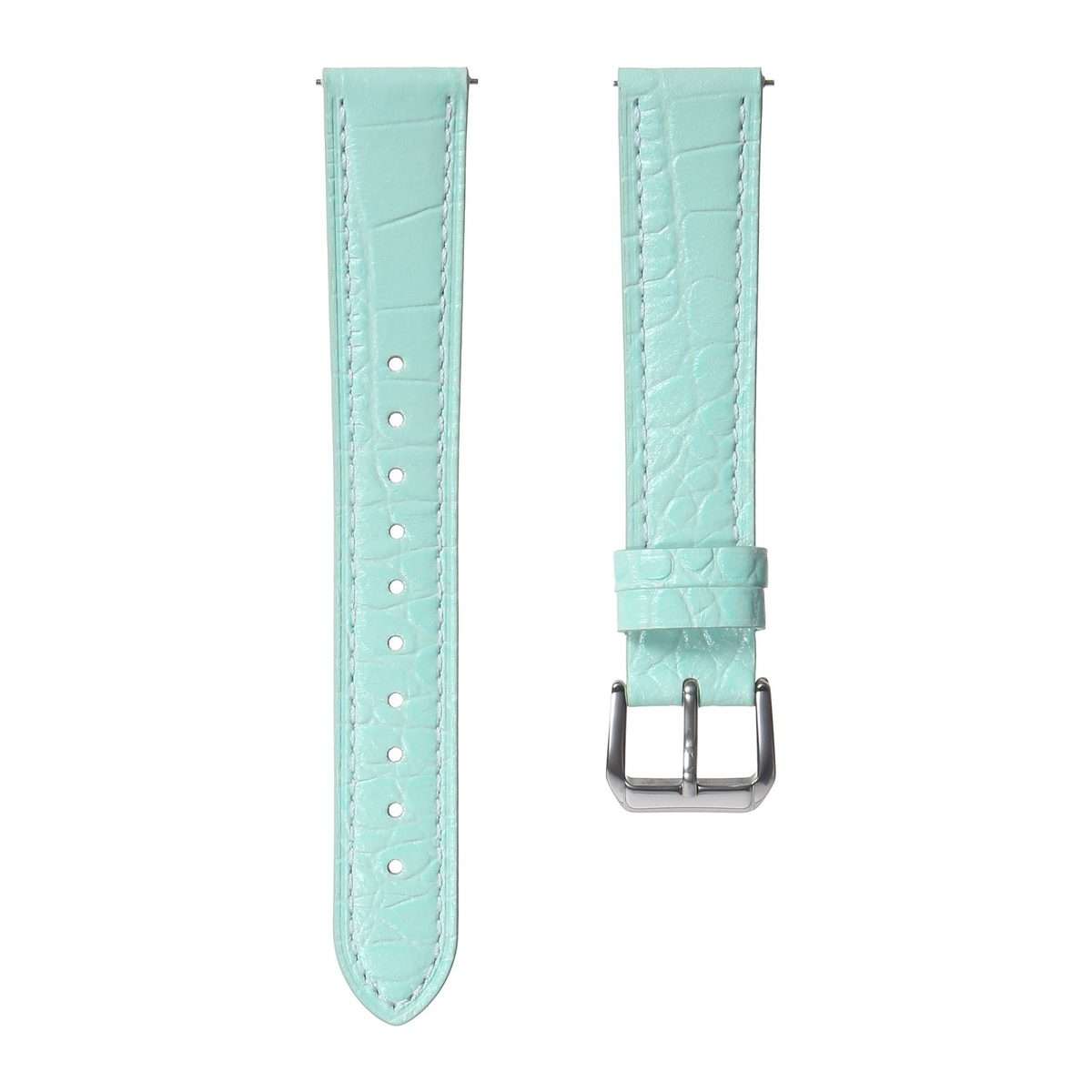18mm Crocodile Texture Pin Buckle Leather Watch Band(Celadon)