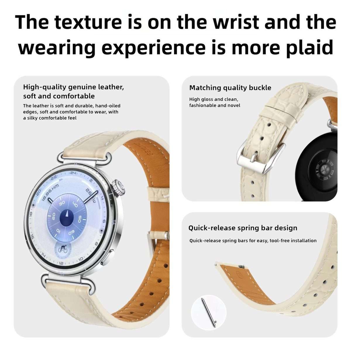 18mm Crocodile Texture Pin Buckle Leather Watch Band(Celadon)