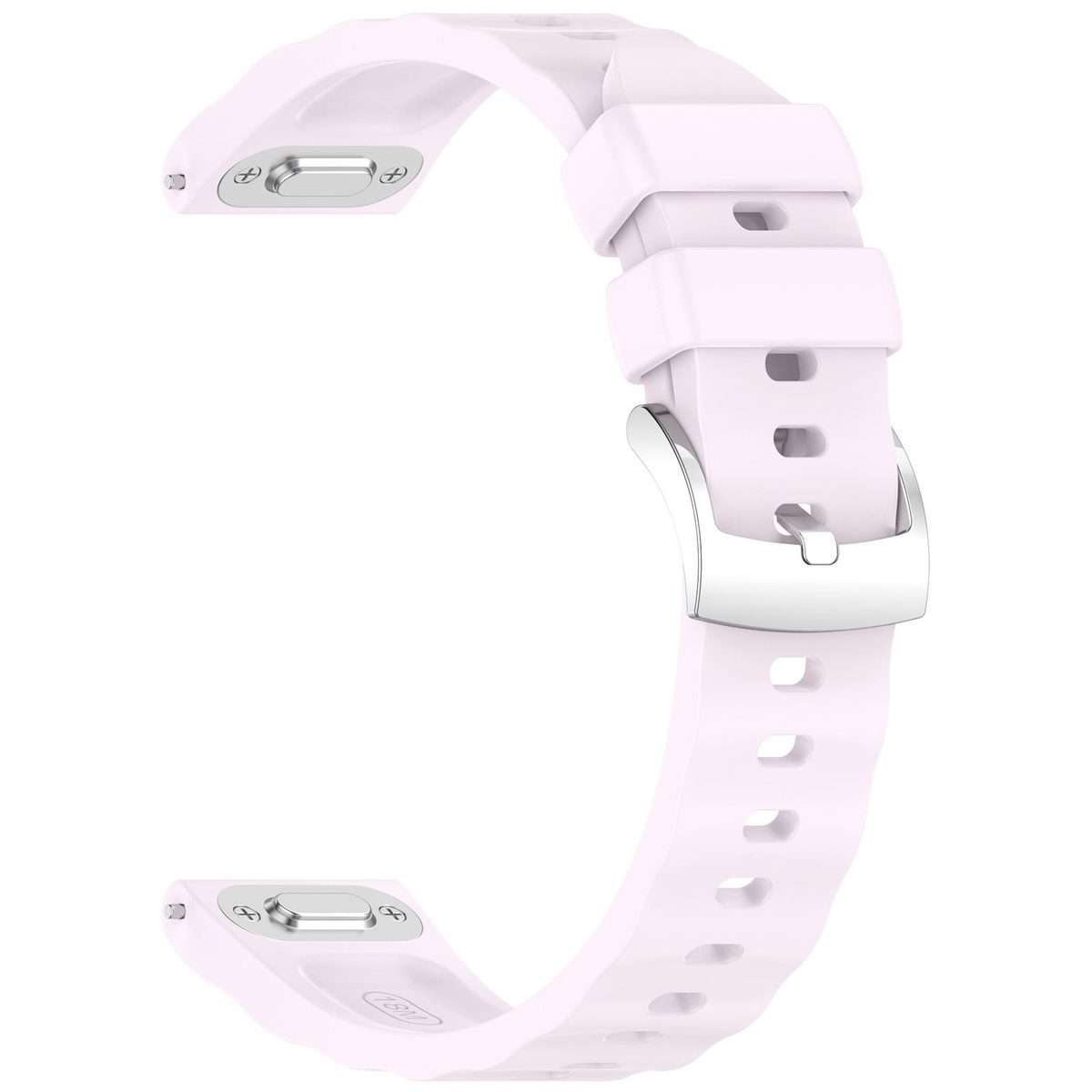 18mm Press Button Quick Release Wave Texture Silicone Watch Band(Purple)