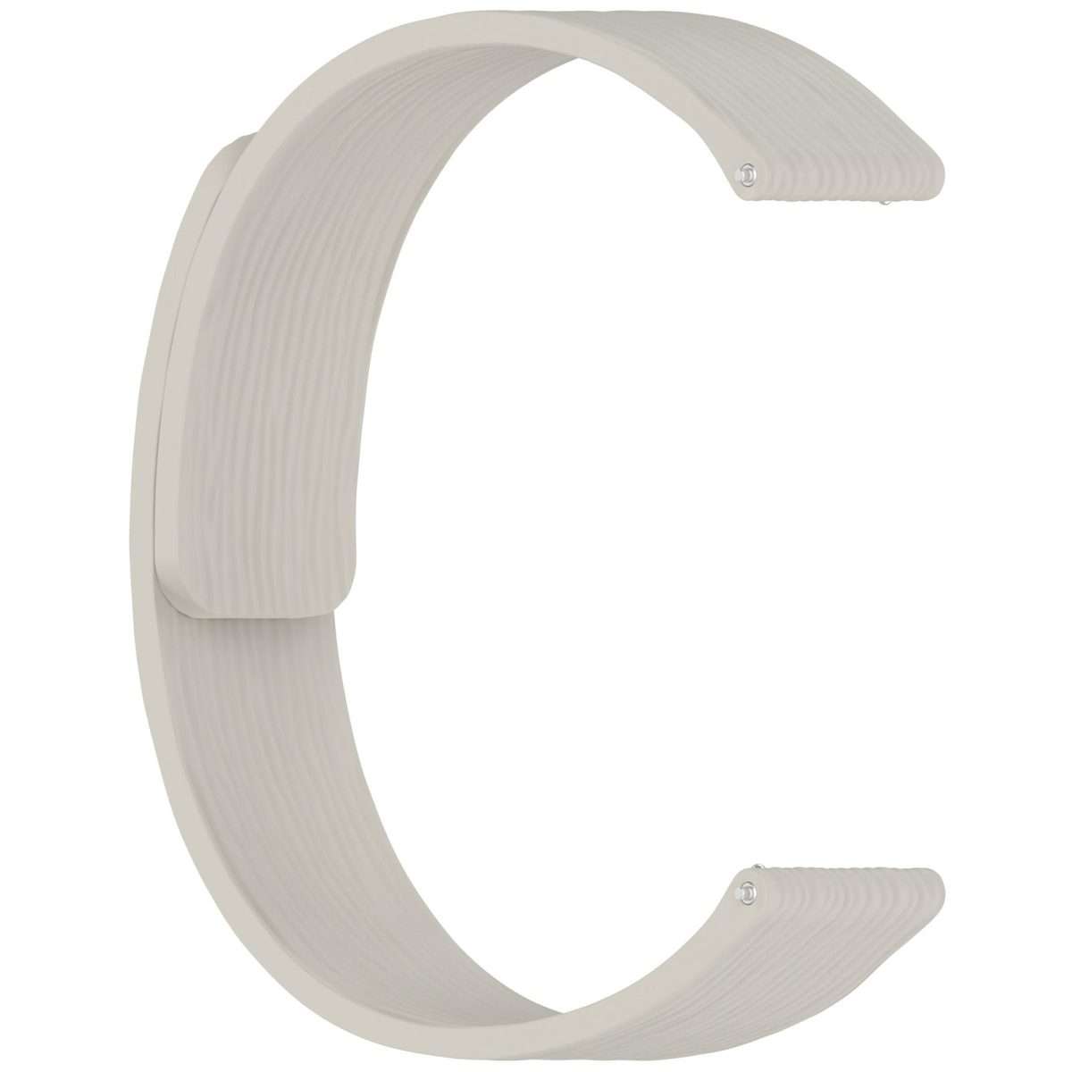 18mm Striped Soft Magnetic Silicone Watch Band(Gray)