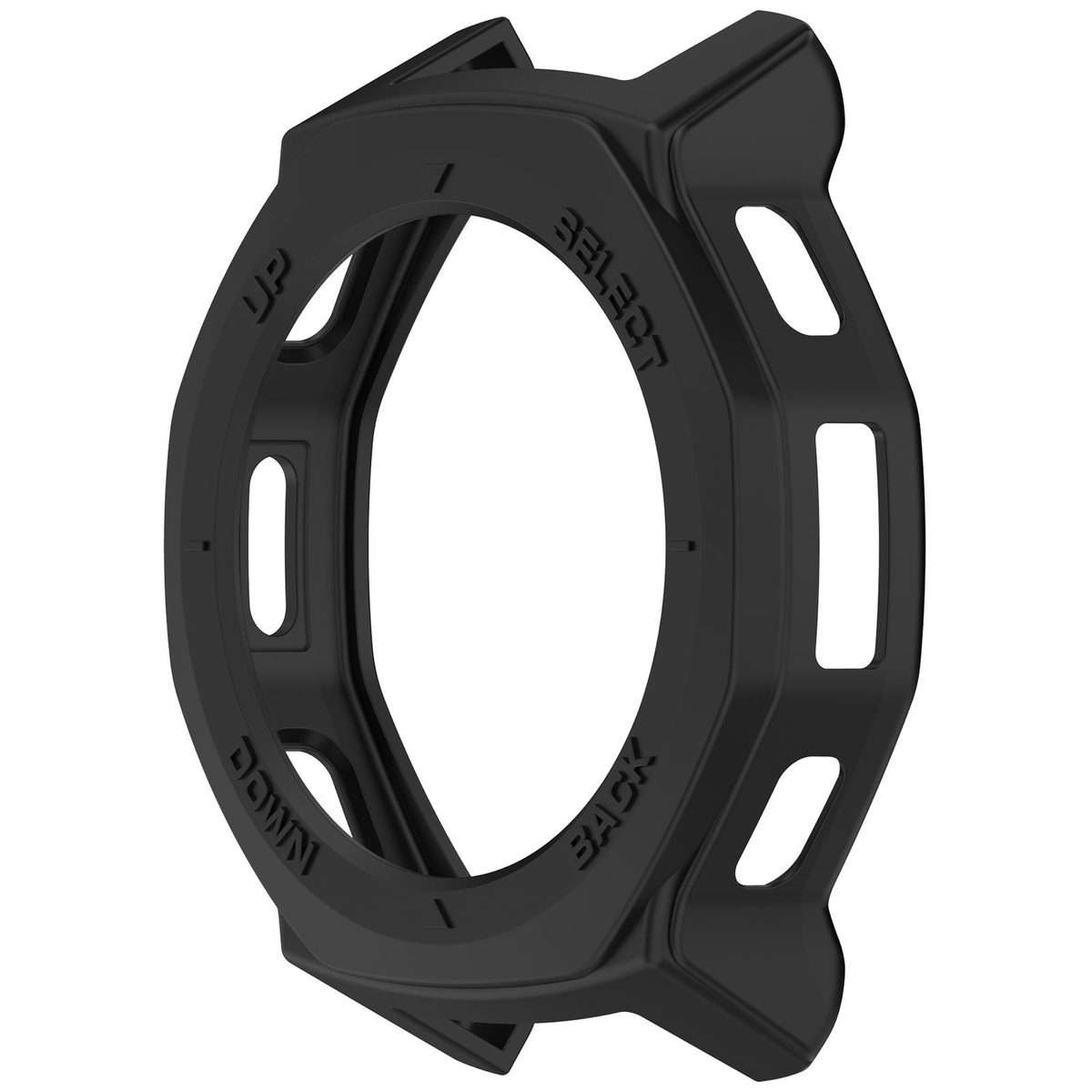 For Amazfit T-Rex 3 Pro 44mm Armor Hollow TPU Half Coverage Watch Protective Cover(Black)
