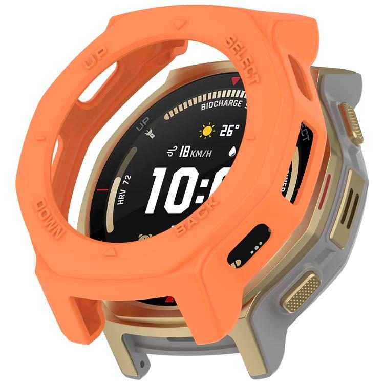 For Amazfit T-Rex 3 Pro 44mm Armor Hollow TPU Half Coverage Watch Protective Cover(Orange)