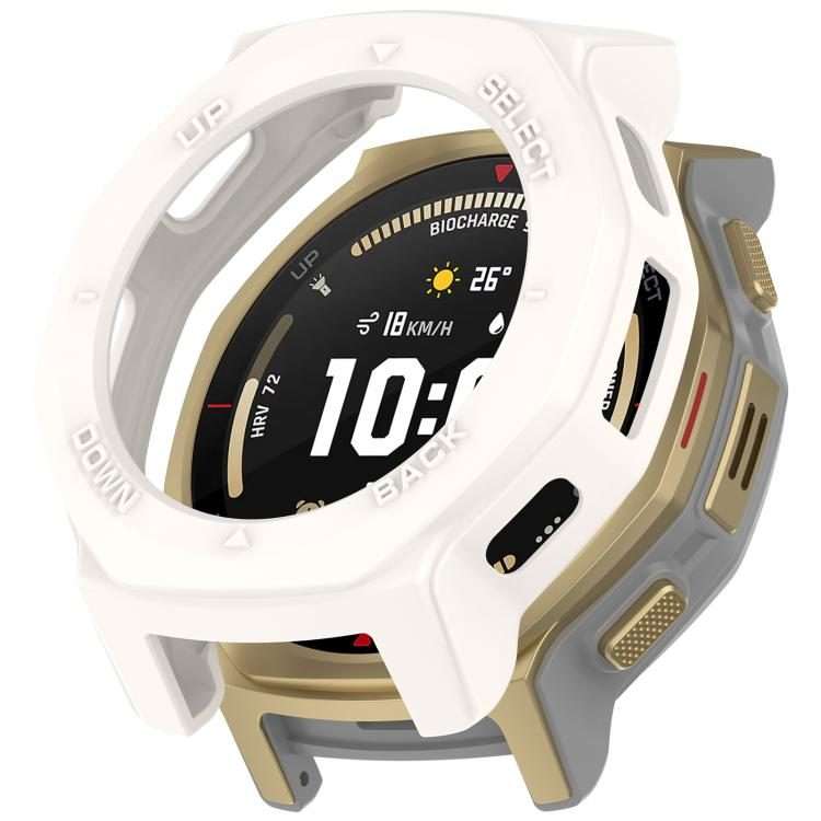 For Amazfit T-Rex 3 Pro 44mm Armor Hollow TPU Half Coverage Watch Protective Cover(White)