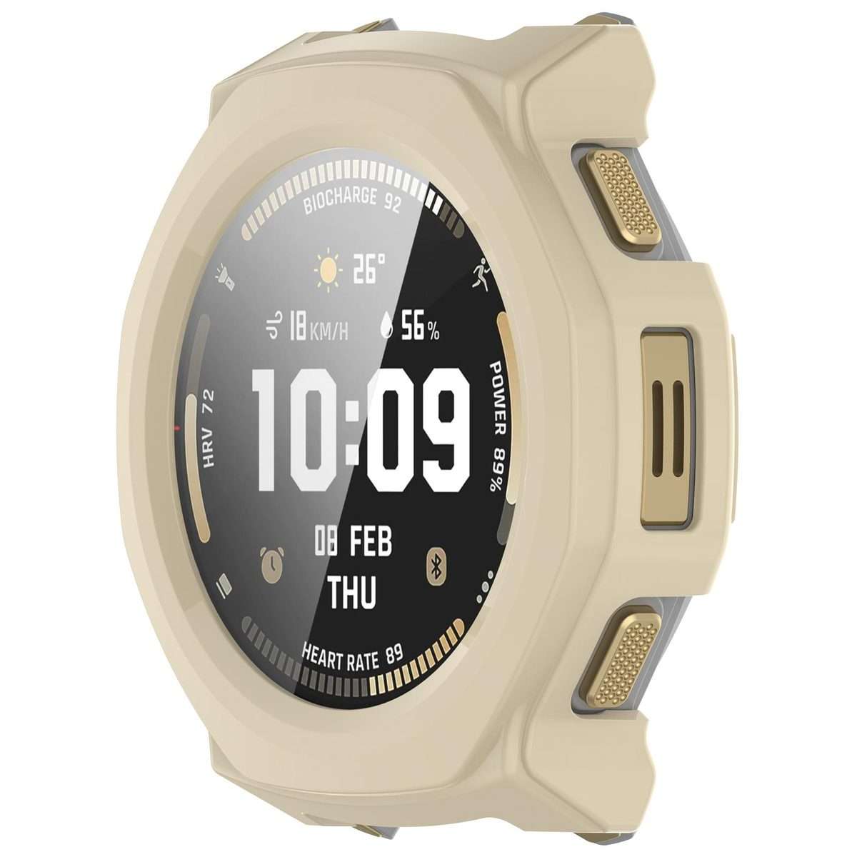 For Amazfit T-Rex 3 Pro 44mm Tempered Film Integrated PC Watch Protective Cover(White)