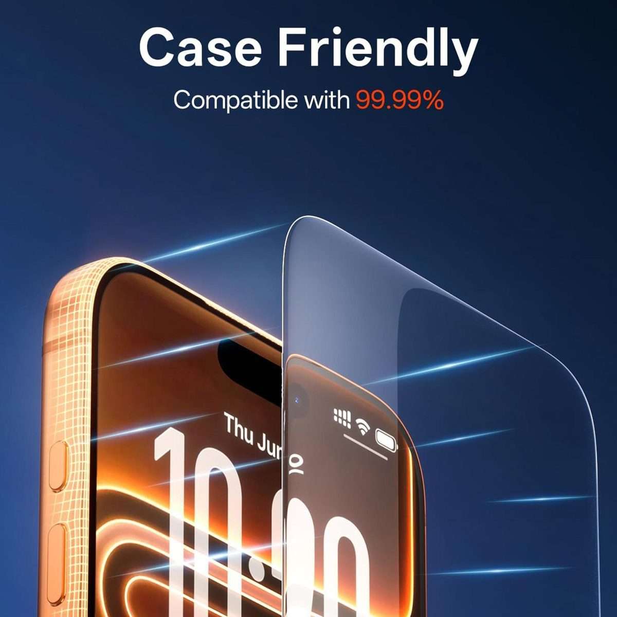 For iPhone 16 Pro Max 10pcs 3D Large Arc Half-Screen No White Border High-Aluminum Thick Adhesive