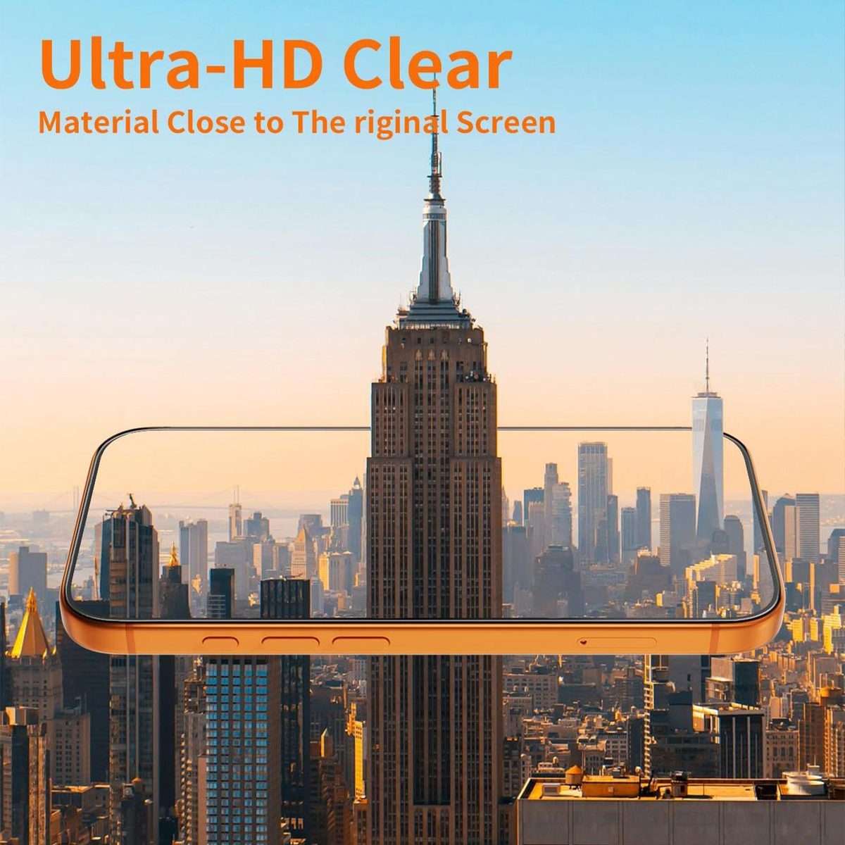 For iPhone 15 Pro Max 10pcs 3D Large Arc Half-Screen No White Border High-Aluminum Thick Adhesive