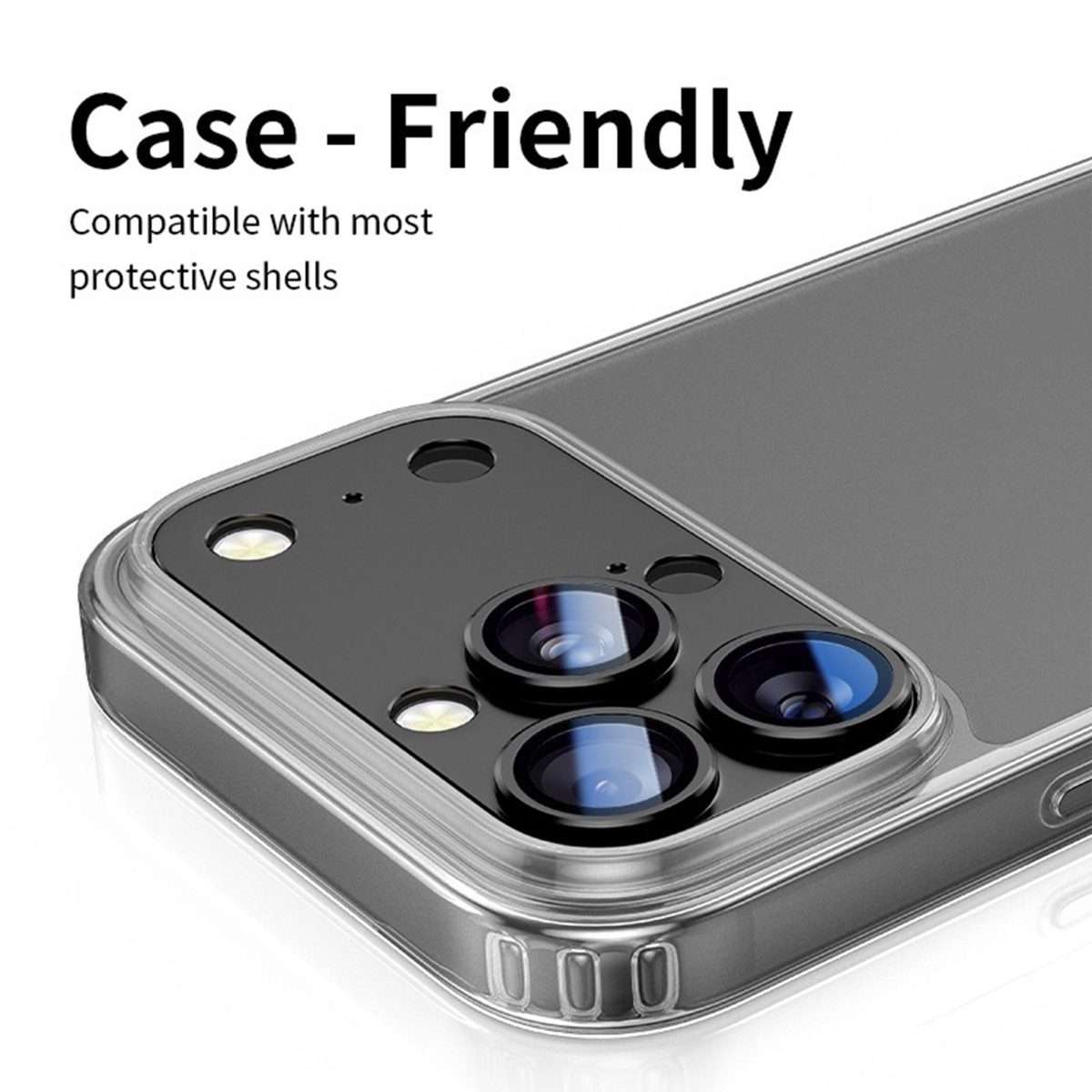 For iPhone 16 Pro Max Kalebol Instant 17 Pro Max Full Coverage Metal Lens Film Protector(Blue)