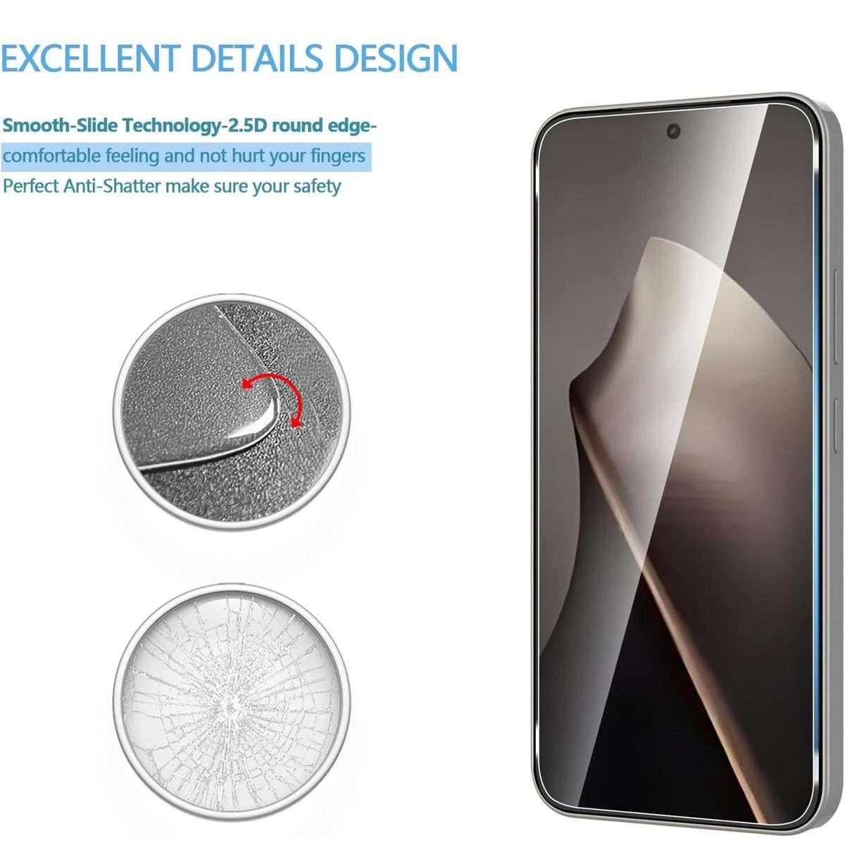 For Xiaomi 17 Pro 10pcs 3D Large Arc Half-Screen No White Border High-Aluminum Thick Adhesive HD T