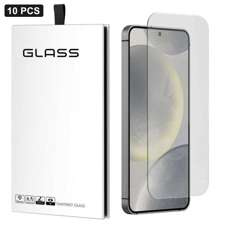 For Samsung Galaxy S24 5G 10pcs 3D Large Arc Half-Screen No White Border High-Aluminum Thick Adhes