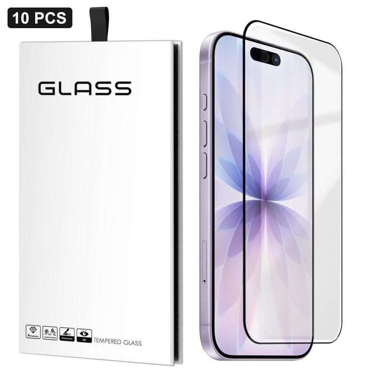 For iPhone 17 10pcs 0.18mm Ultra-Thin Ultrasonic HD Screen-Printed High-Aluminium Thick-Gel Temper