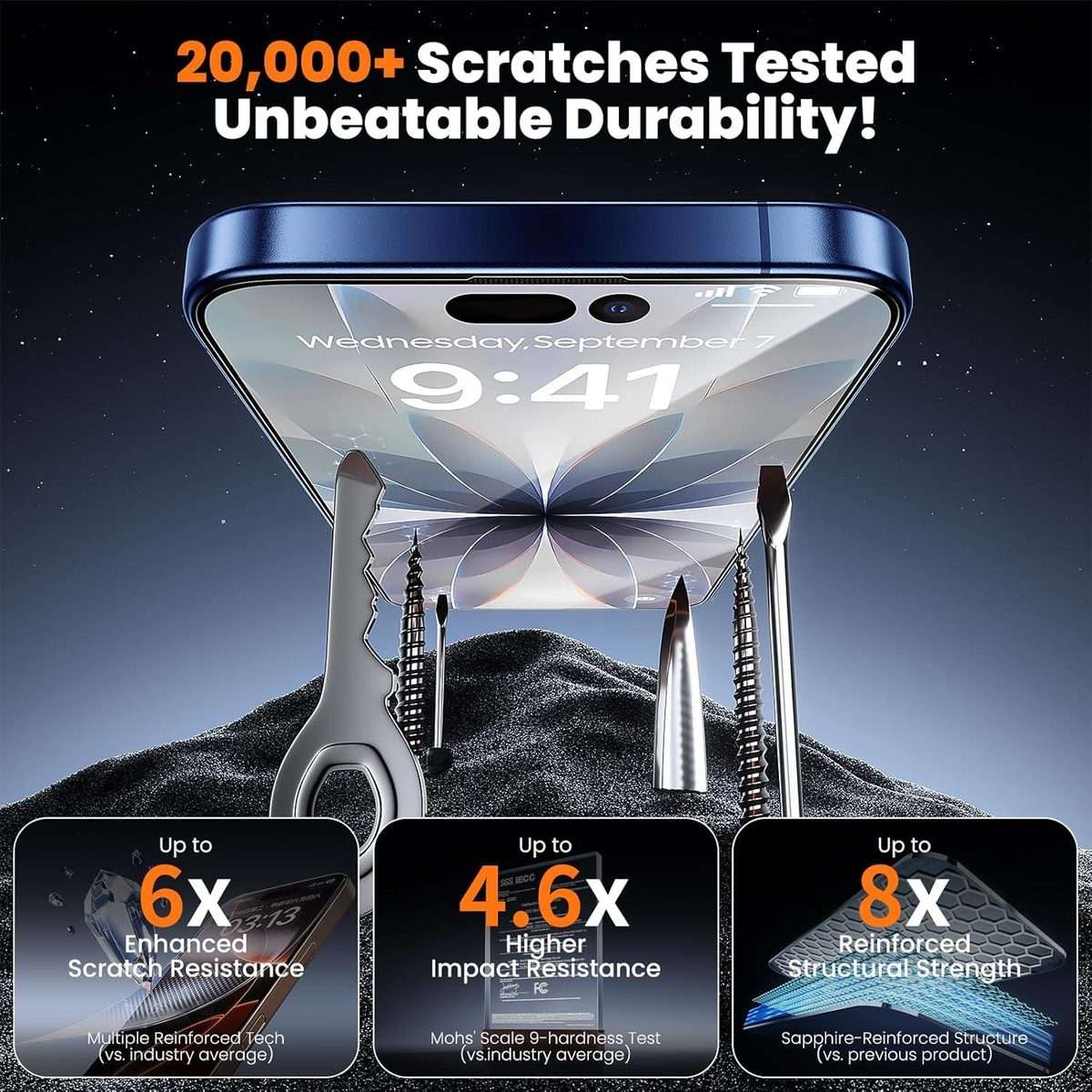For iPhone 17e / 16e 10pcs 0.18mm Ultra-Thin Ultrasonic HD Screen-Printed High-Aluminium Thick-Gel