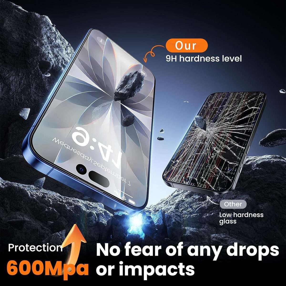 For iPhone 16 Pro Max 10pcs 0.18mm Ultra-Thin Ultrasonic HD Screen-Printed High-Aluminium Thick-Ge