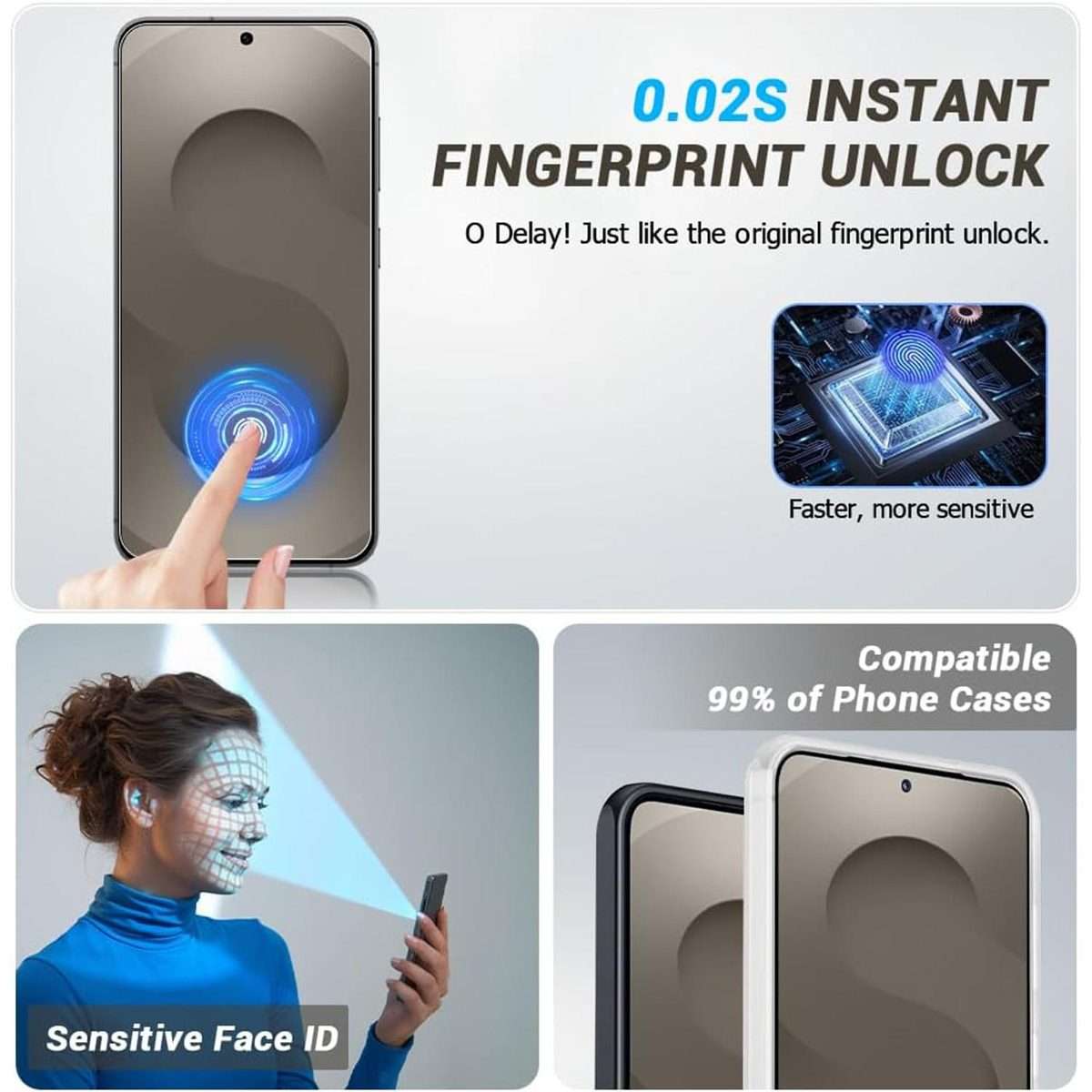 For Samsung Galaxy A37 5G 10pcs 0.18mm Ultra-Thin Ultrasonic HD Screen-Printed High-Aluminium Thic