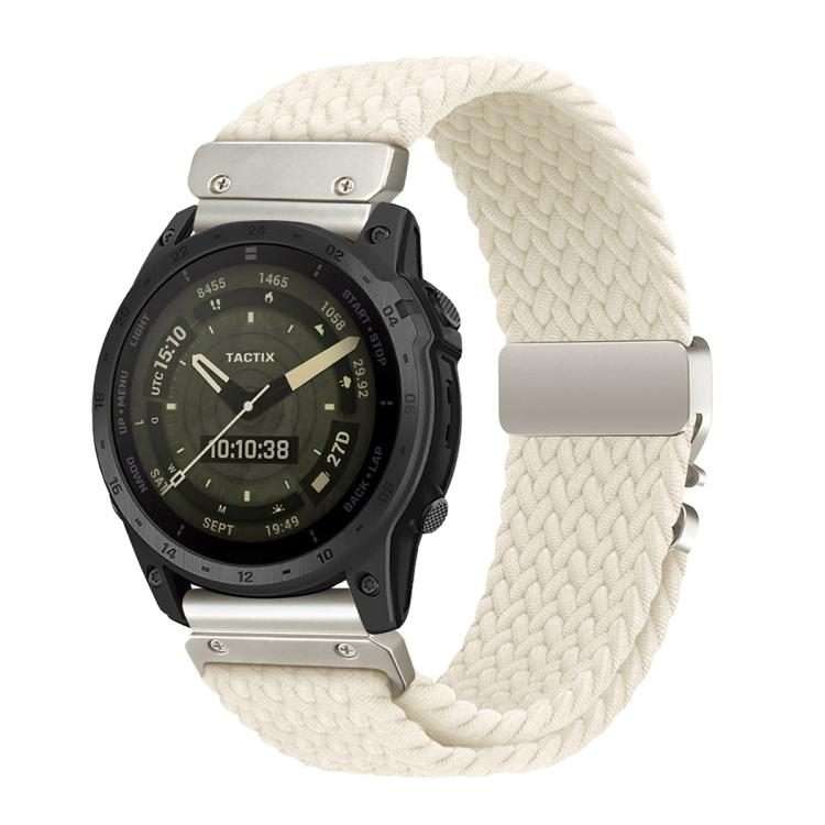 For Gamin 22mm Quick Release Parachute Buckle Woven Nylon Watch Band(Starlight)