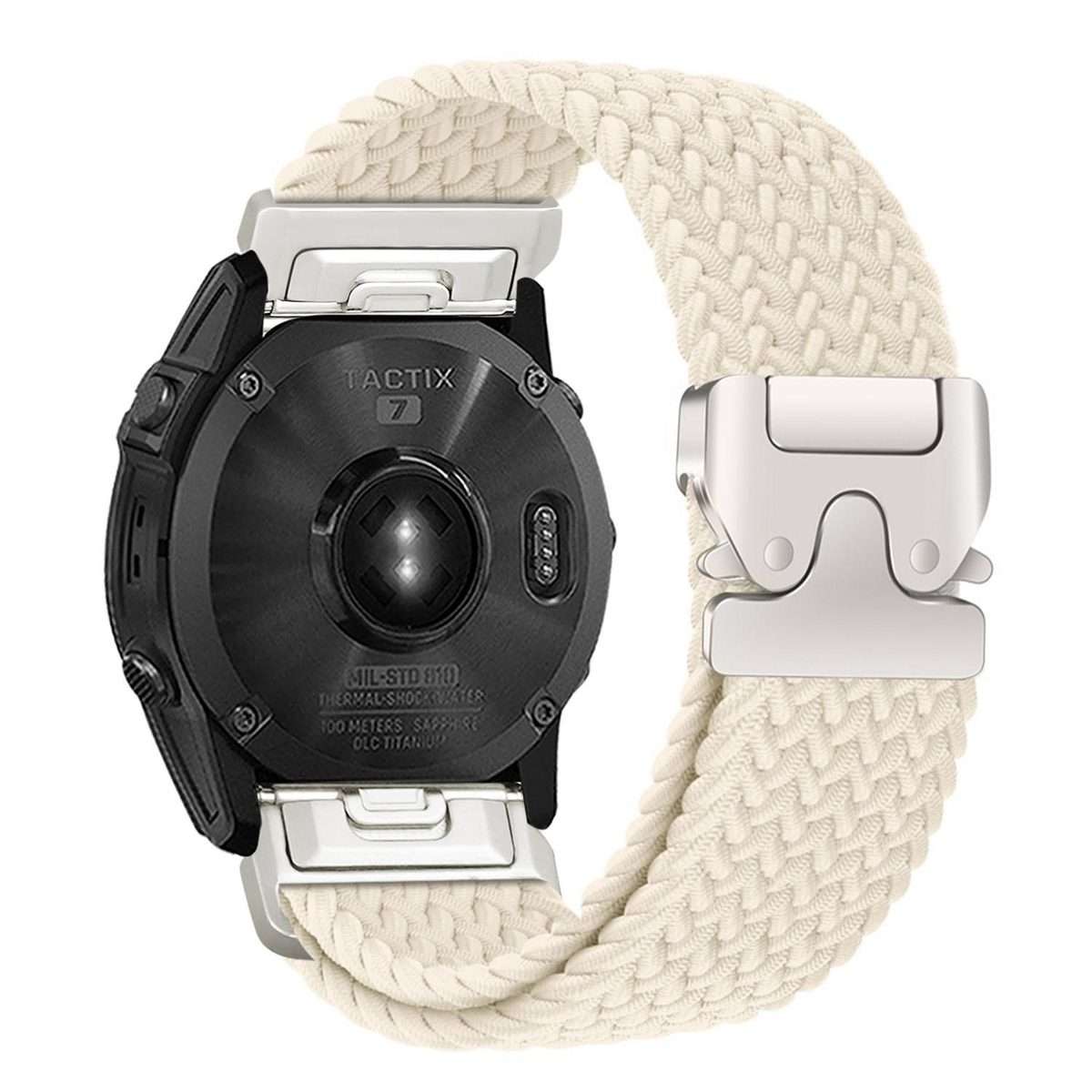 For Gamin 22mm Quick Release Parachute Buckle Woven Nylon Watch Band(Starlight)