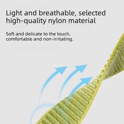 For Gamin 26mm Two-section Mountain Pattern Hook And Loop Fastener Nylon Watch Band(Meadow Green)