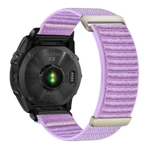 For Gamin 26mm Two-section Mountain Pattern Hook And Loop Fastener Nylon Wat ... (Hyacinth Purple)