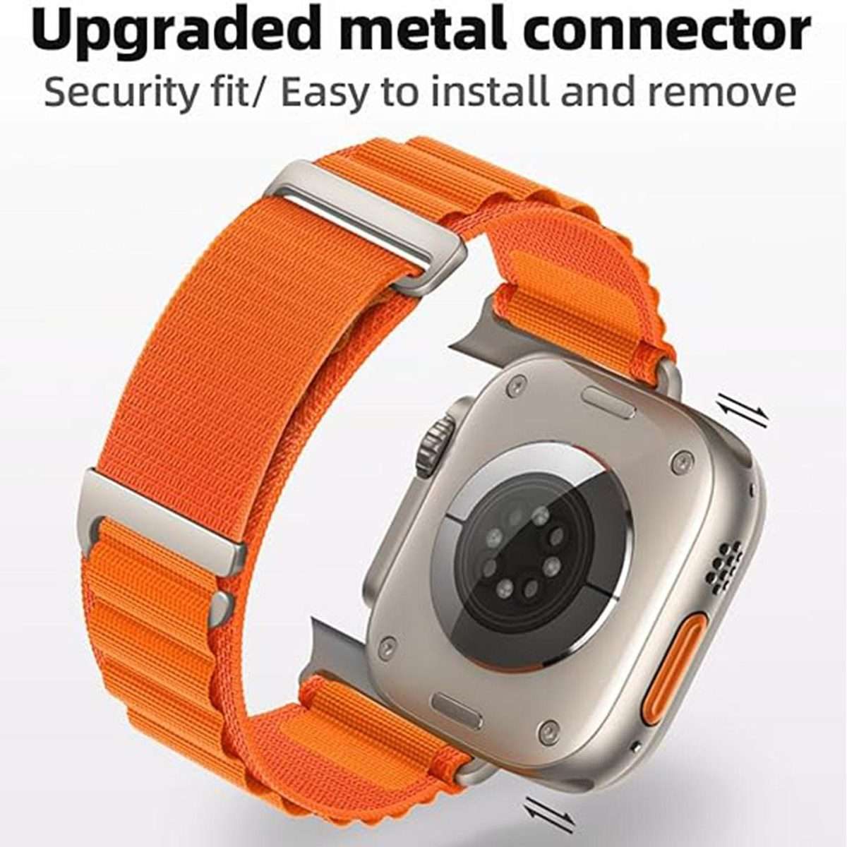 For Apple Watch 46mm / 49mm / 45mm / 44mm C Buckle Two-Section High Mountain Loop ... (Blue Grey)