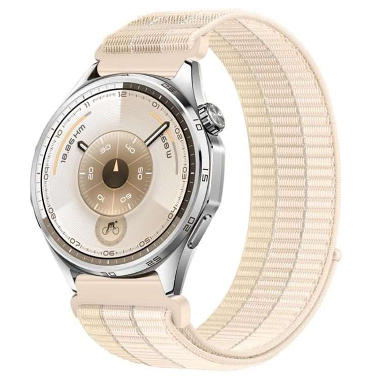 18mm Triple-Loop Nylon Woven Hook and Loop Fastener Watch Band(Starlight)
