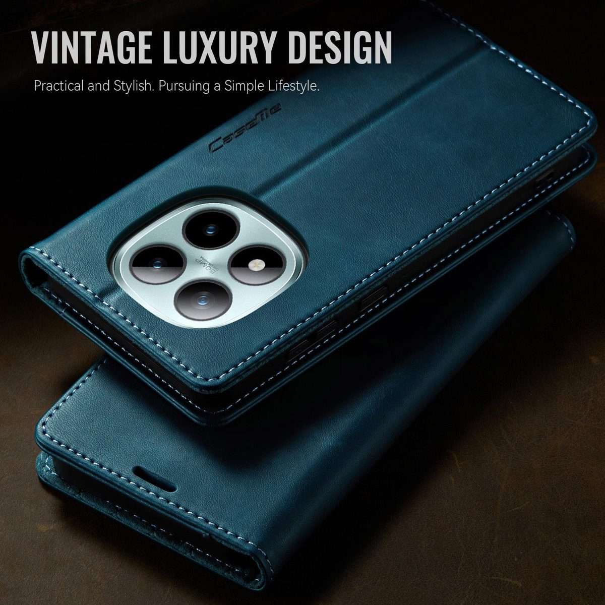 For Redmi Note 15 Pro+ 5G Global 163.3mm CaseMe 033 Calf Leather Lining Microfibre RFI ... (Green)