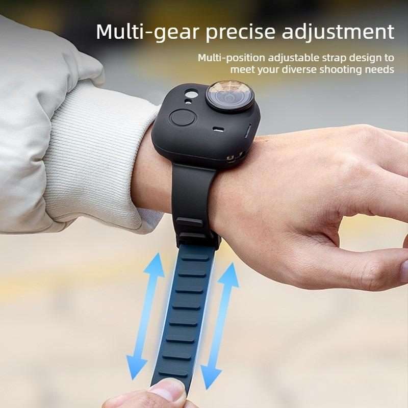 For Insta360 Go Ultra Sports Camera Expansion Strap Silicone Protective Cover(Black)