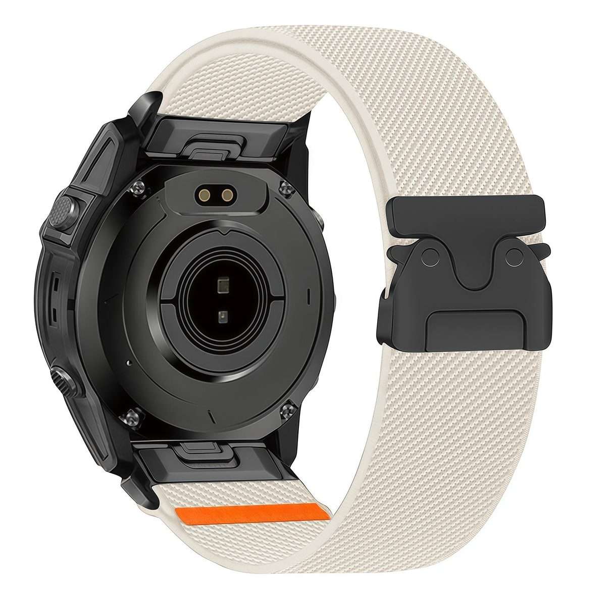 For Gamin 26mm Parachute Buckle Diagonal Weave Stretch Nylon Watch Band(Starlight)