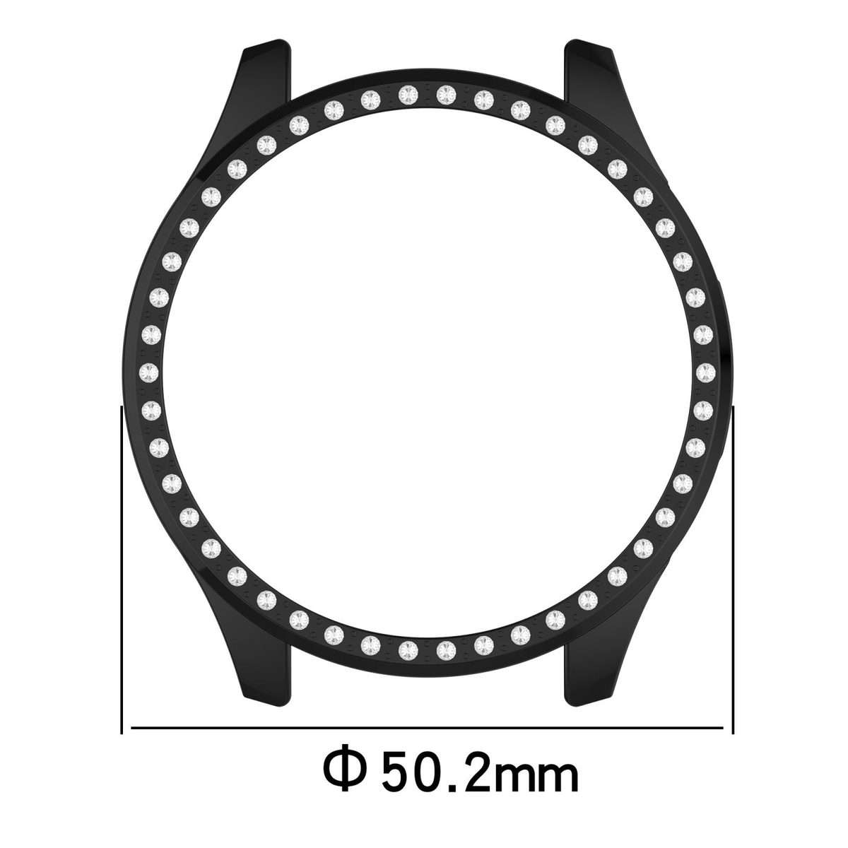For Xiaomi Watch 5 Single Row Diamond Half Coverage Hollow PC Watch Pro ... (Electroplated Silver)