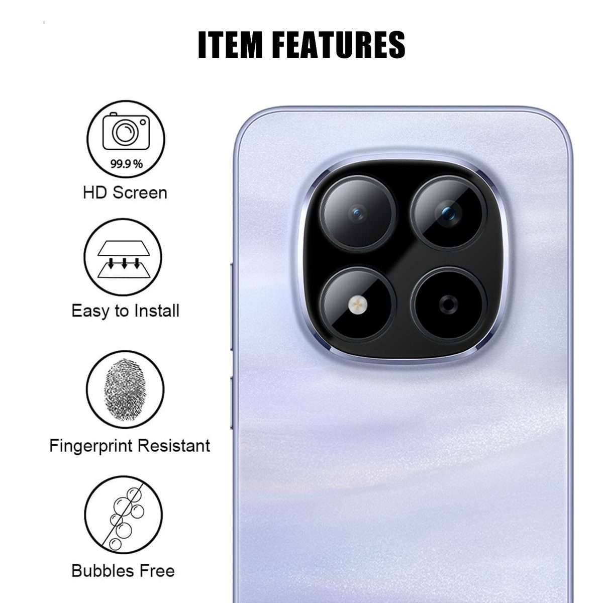 For Redmi Note 15 Pro / 15 Pro+ 5G Kalebol Silk-Screened HD Anti-Fingerprint AR Integrated Camera