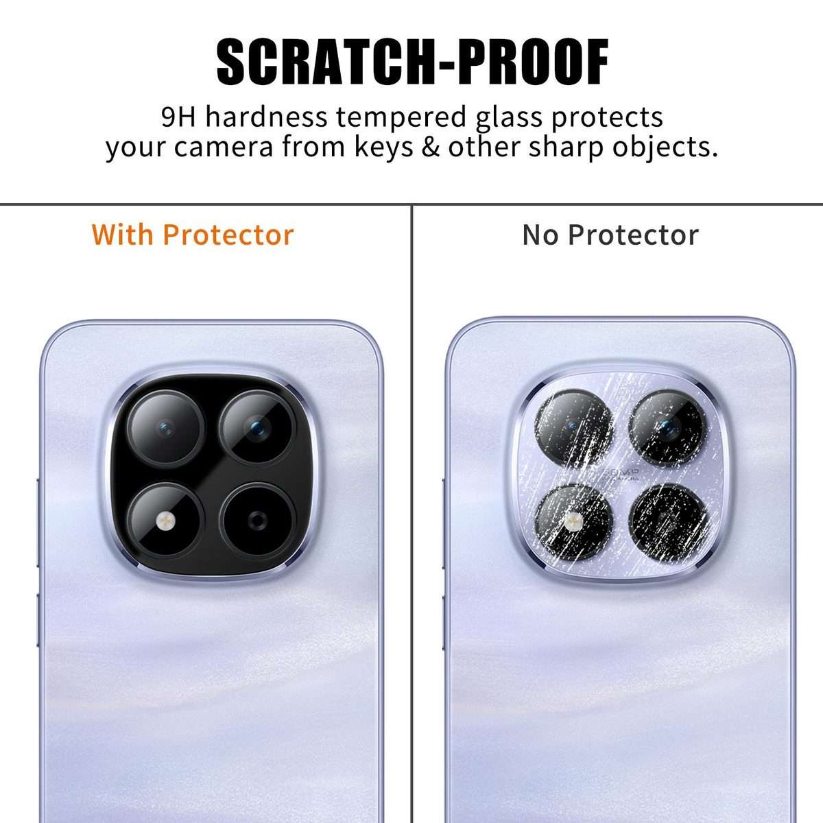 For Redmi Note 15 Pro / 15 Pro+ 5G Kalebol Silk-Screened HD Anti-Fingerprint AR Integrated Camera