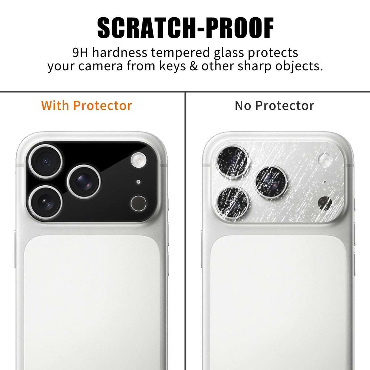 For iPhone 17 Pro Max Kalebol Silk-Screened HD Anti-Fingerprint AR Integrated Camera Lens Tempered