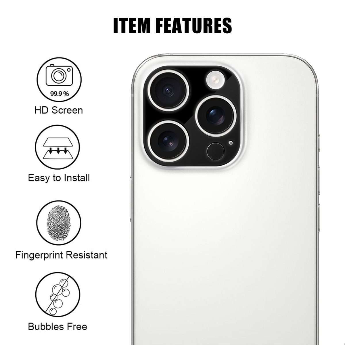 For iPhone 13 Pro / 13 Pro Max Kalebol Silk-Screened HD Anti-Fingerprint AR Integrated Camera Lens
