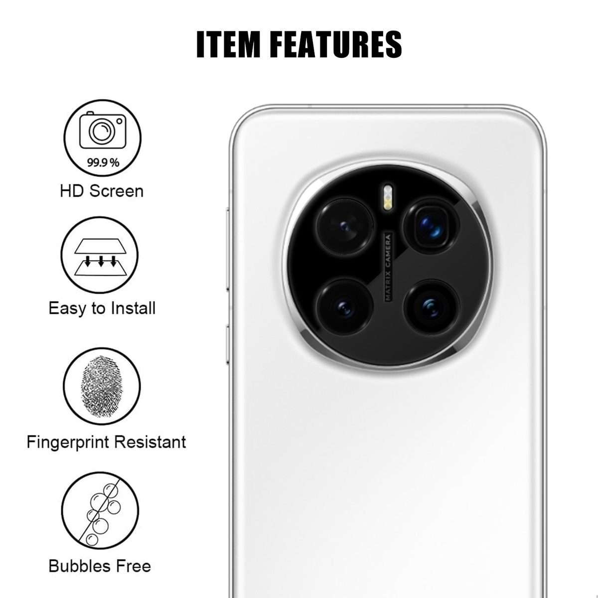 For Honor Magic7 Pro Kalebol Silk-Screened HD Anti-Fingerprint AR Integrated Camera Lens Tempered