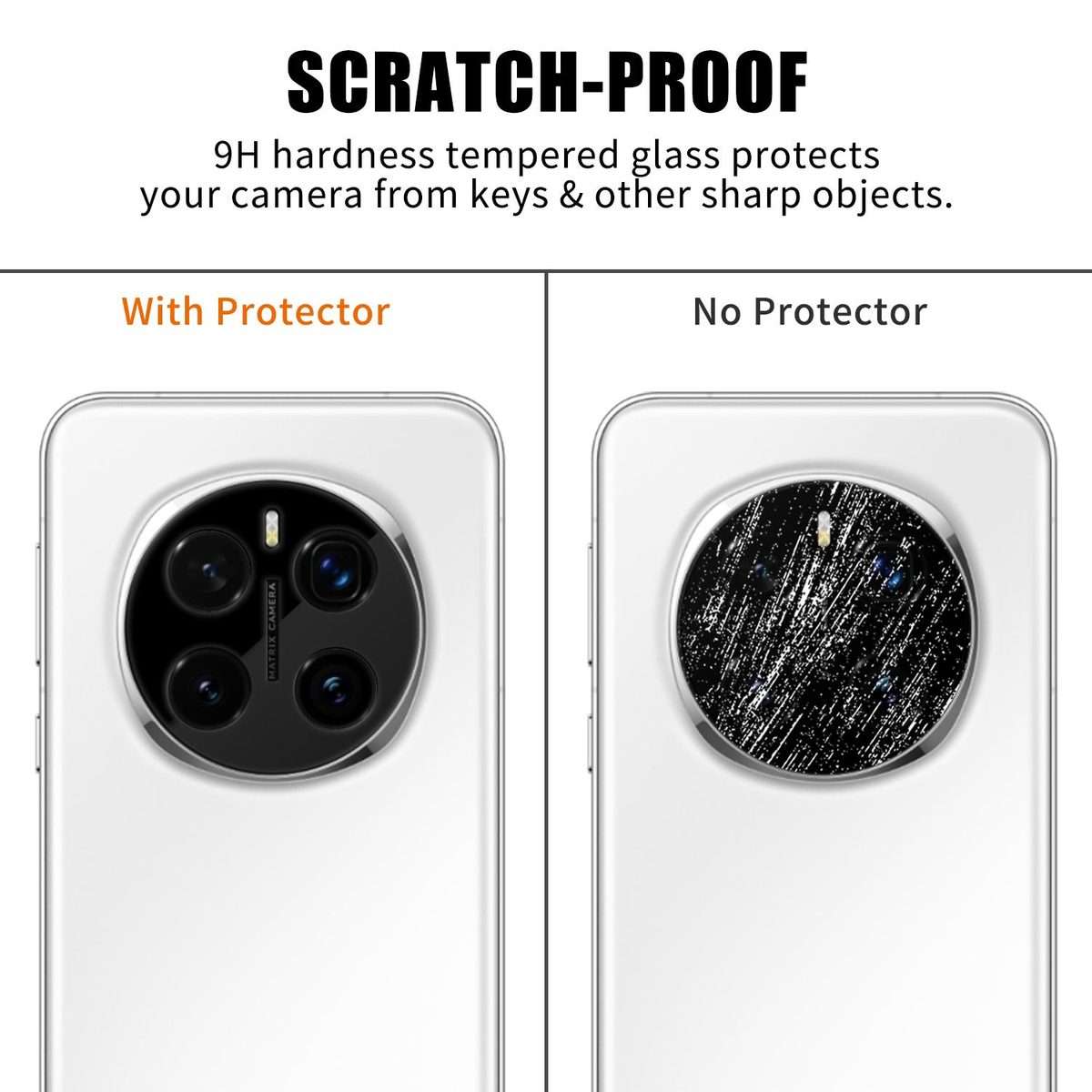 For Honor Magic7 Pro Kalebol Silk-Screened HD Anti-Fingerprint AR Integrated Camera Lens Tempered