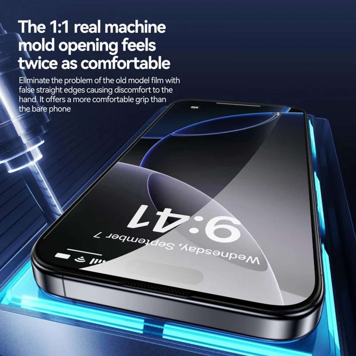 For iPhone 13 Pro 3pcs Easy Install Box Dust-Free 3D Curved Edge Privacy Electroplated Explosion-P