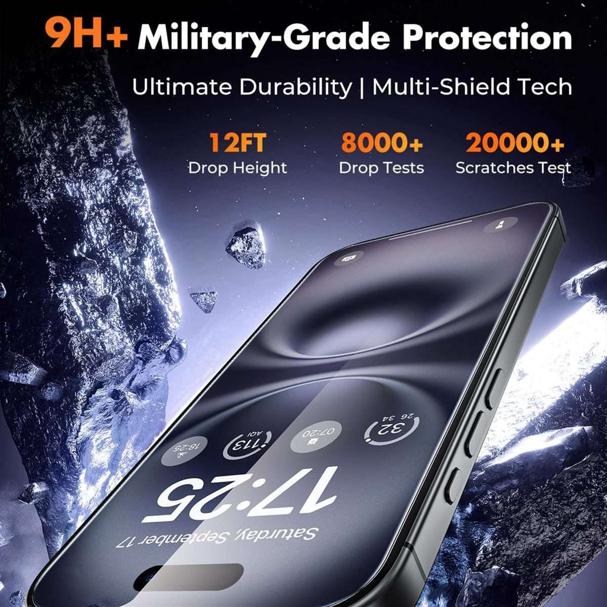 For iPhone 16 Pro Max 10pcs 3D Large Arc Edge Electroplated Explosion-Proof Scratch-Resistant Full