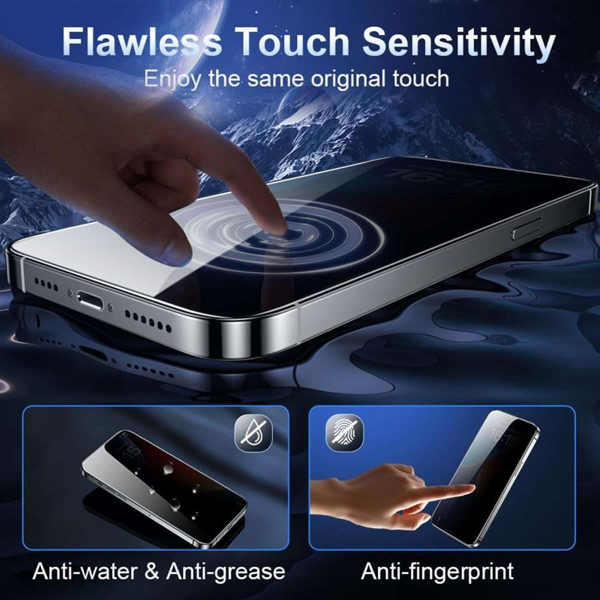 For iPhone 16 Pro Max 10pcs 3D Large Arc Edge Electroplated Explosion-Proof Scratch-Resistant Full