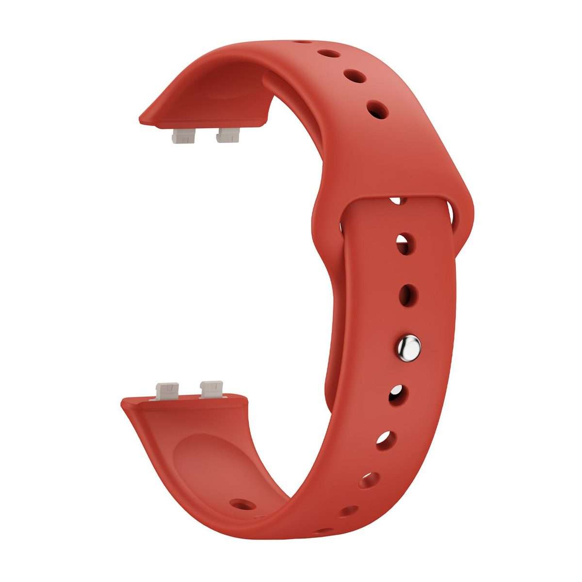 For Huawei Band 11 / Band 11 Pro Glossy Reverse Buckle Solid Color Silicone Watch Band(Dark Red)