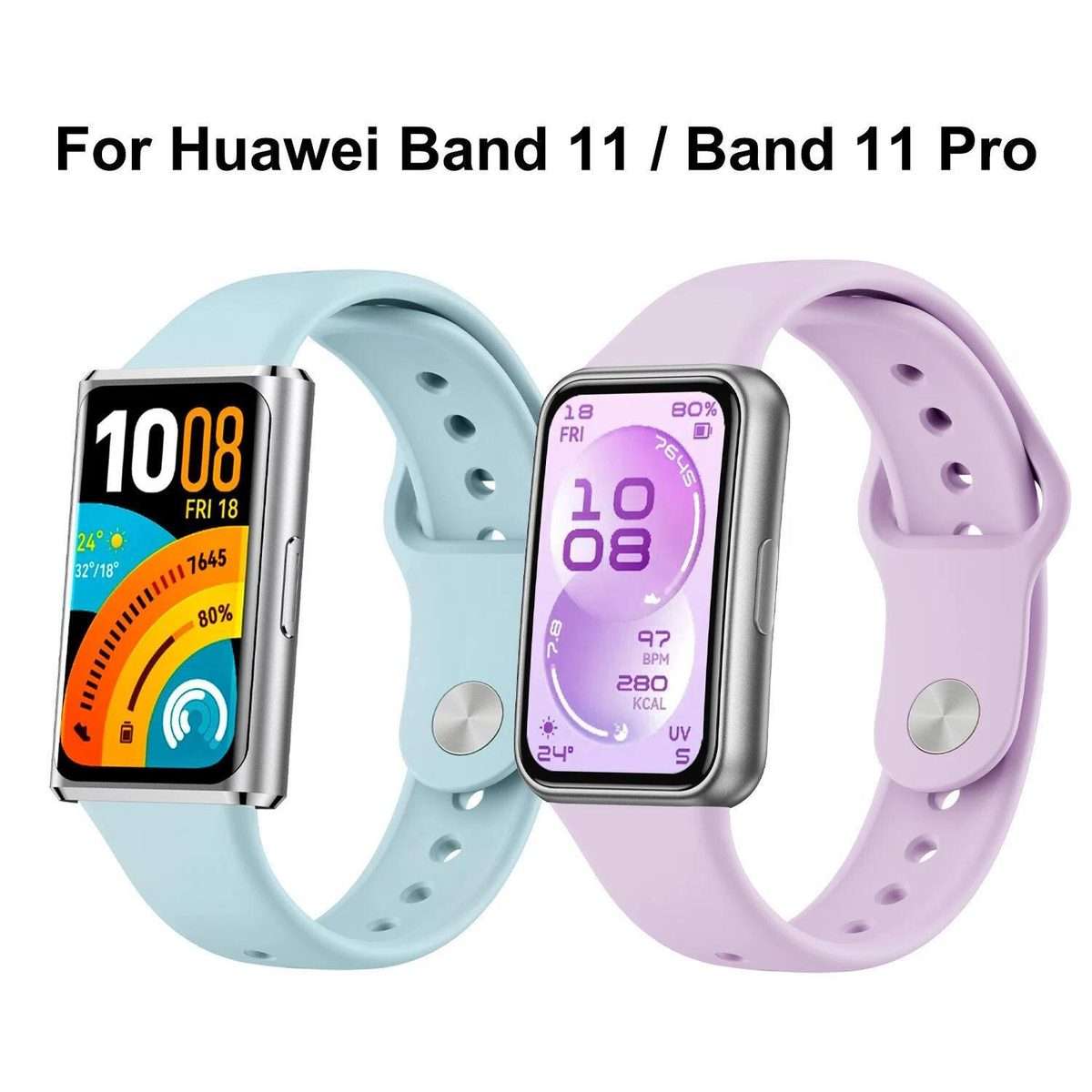 For Huawei Band 11 / Band 11 Pro Glossy Reverse Buckle Solid Color Silicone Watch Band(Dark Red)