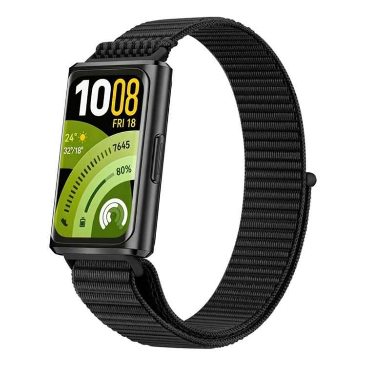 For Huawei Band 11 / Band 11 Pro Adjustable Nylon Hook And Loop Fastener Watch Band(Black)
