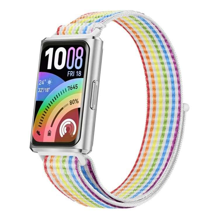 For Huawei Band 11 / Band 11 Pro Adjustable Nylon Hook And Loop Fastener Watch Band(Rainbow)
